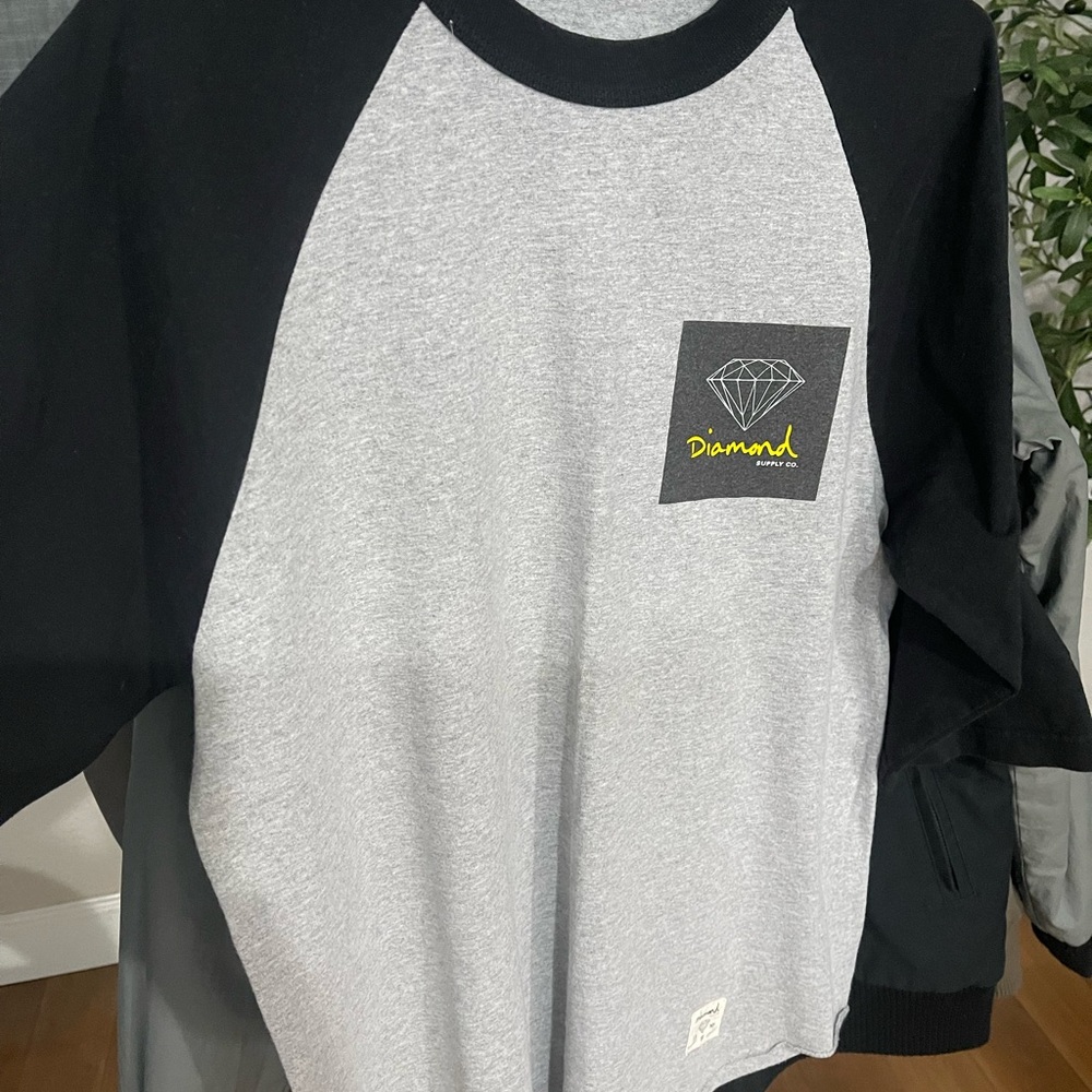 Diamond Supply Co. baseball raglan tee shirt - large